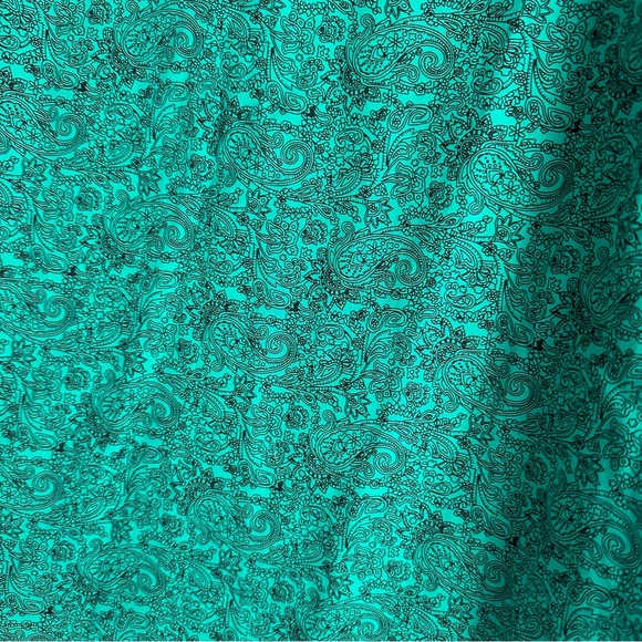 Drysdale Green & Black Paisley Print Pearl Snap Button Down Western Men’s Top M - Picture 6 of 15